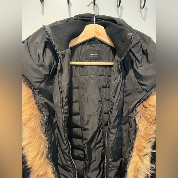 Black Rudsak Jacket with fur - Picture 2 of 6